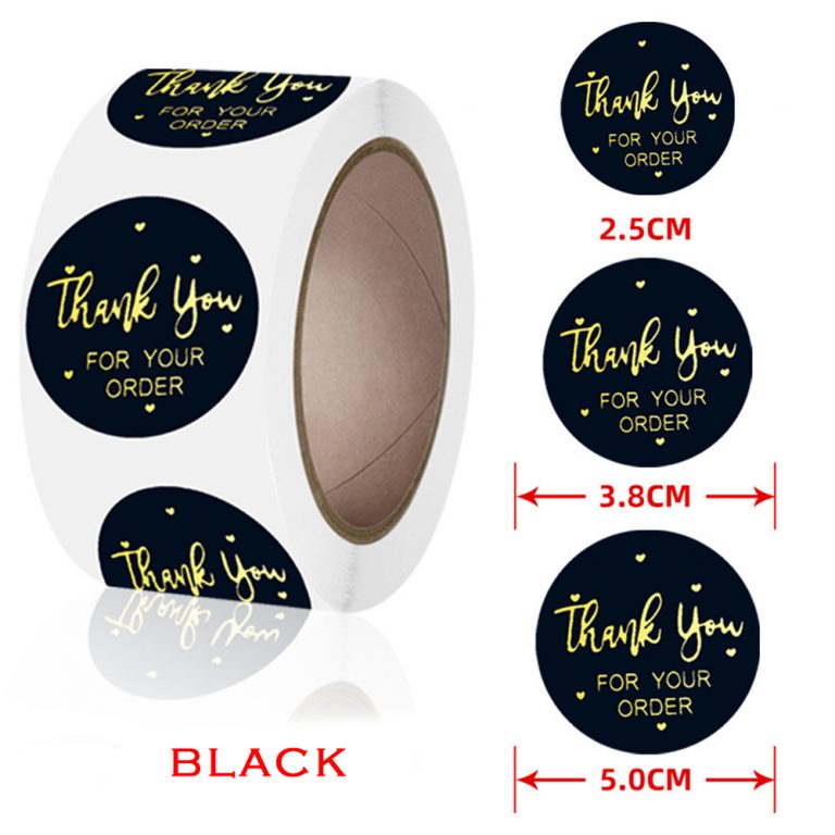 1 Rolls 2.5CM-5CM 500Pcs Thank You Stickers Rolls, Thank You for ...